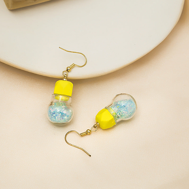 Korean Style Cute Dreamy Personality Glass Ball Bubble Earrings