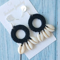 Holiday Hand-Woven Cotton Earrings