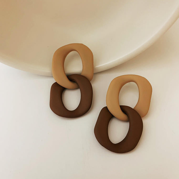 New Rubber Chain Earrings Women Exaggerated