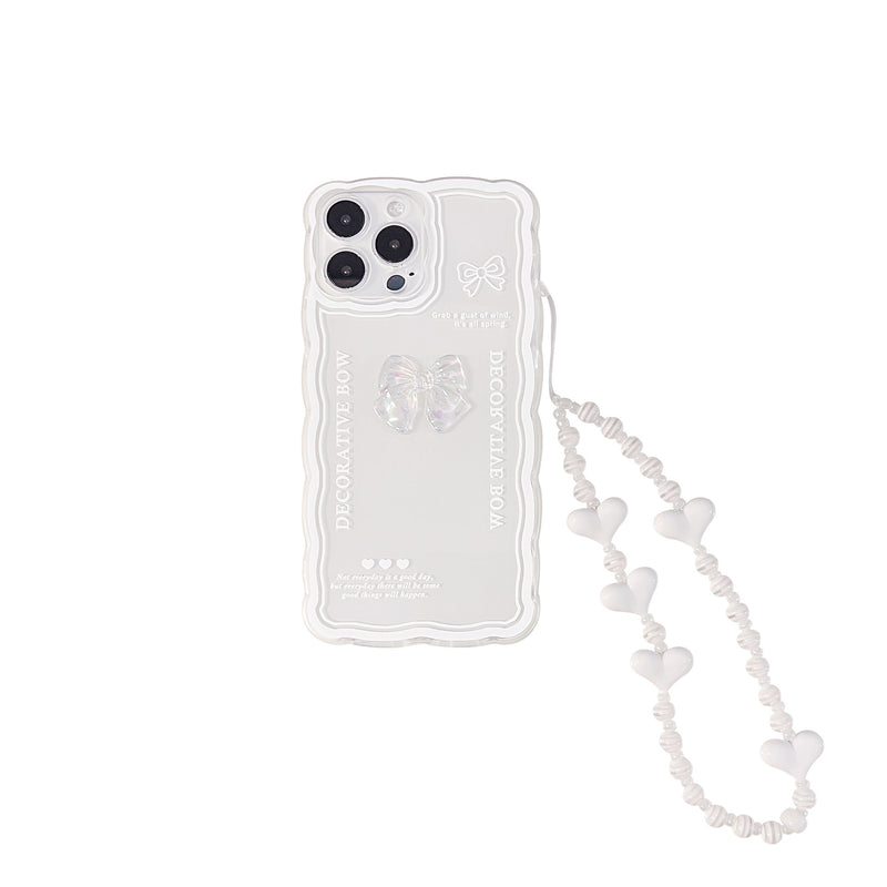 Ice Transparent Bow Fashion Personality Mobile Phone Case