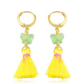 Ear Jewelry European And American New Hit Color Tassel Earrings Earrings