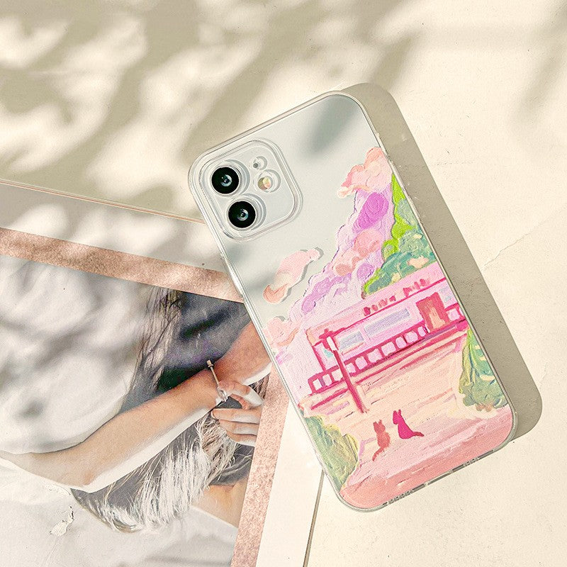 Soft Silicone Two Cat Mobile Phone Cases