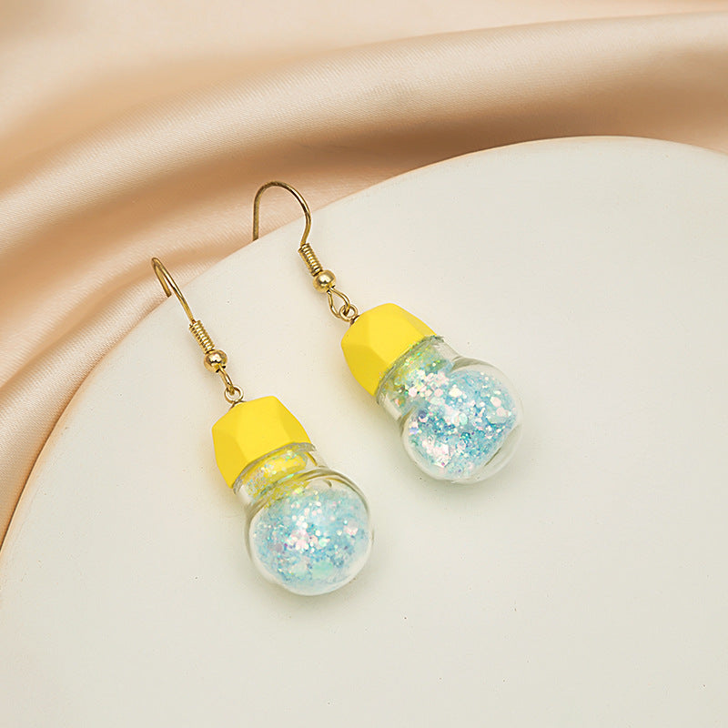 Korean Style Cute Dreamy Personality Glass Ball Bubble Earrings