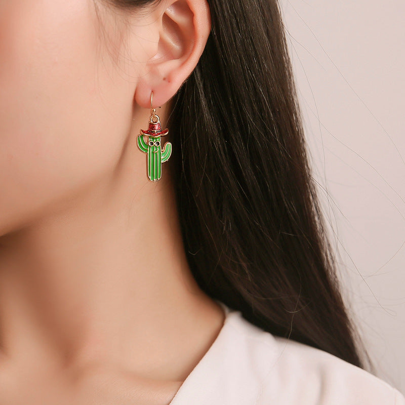 Christmas Snowflake Ribbon Earrings Cartoon Bell Christmas