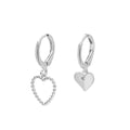 Simple Metal Asymmetric Love Earrings Ins Style Temperament