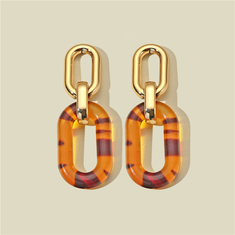 Vintage Geometric Square Acetate Earrings Acrylic