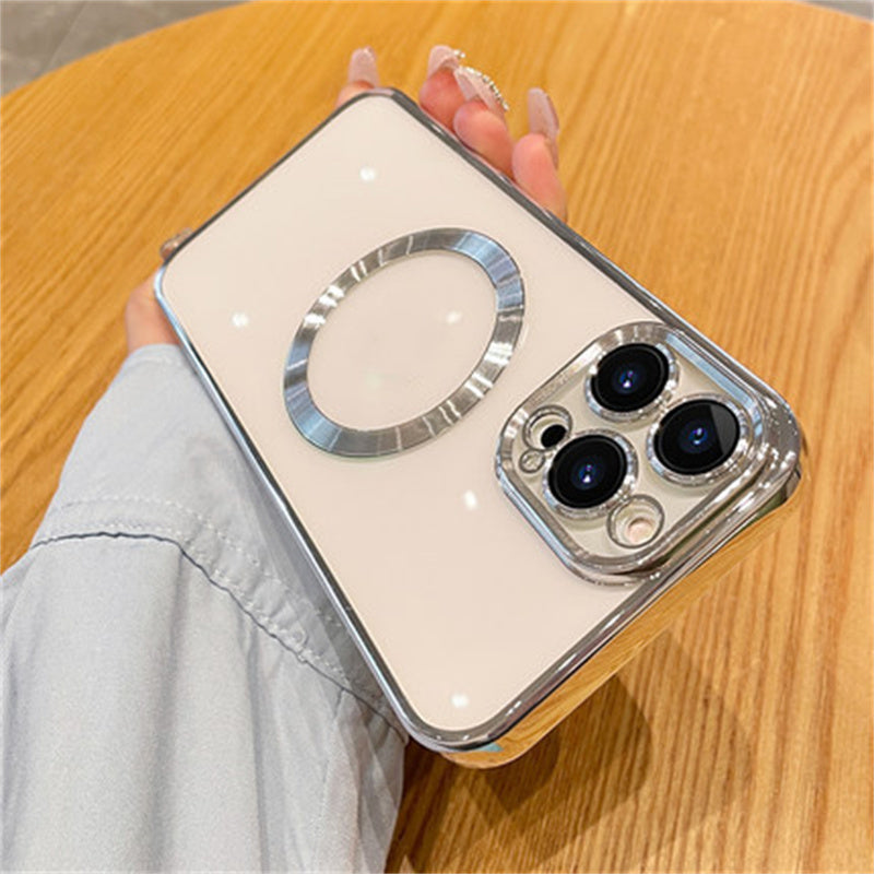 Creative Lens Film Plating Magnetic Suction Phone Case Protector