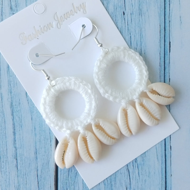 Holiday Hand-Woven Cotton Earrings