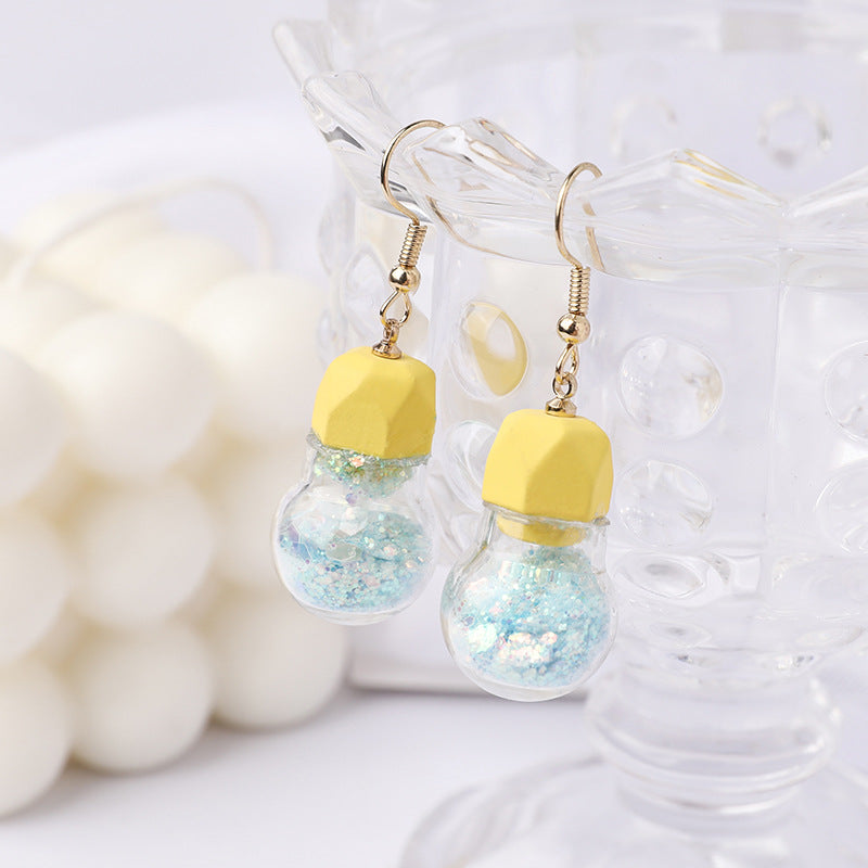 Korean Style Cute Dreamy Personality Glass Ball Bubble Earrings