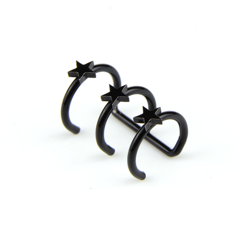 Stainless Steel Non-pierced Star Ear Clip