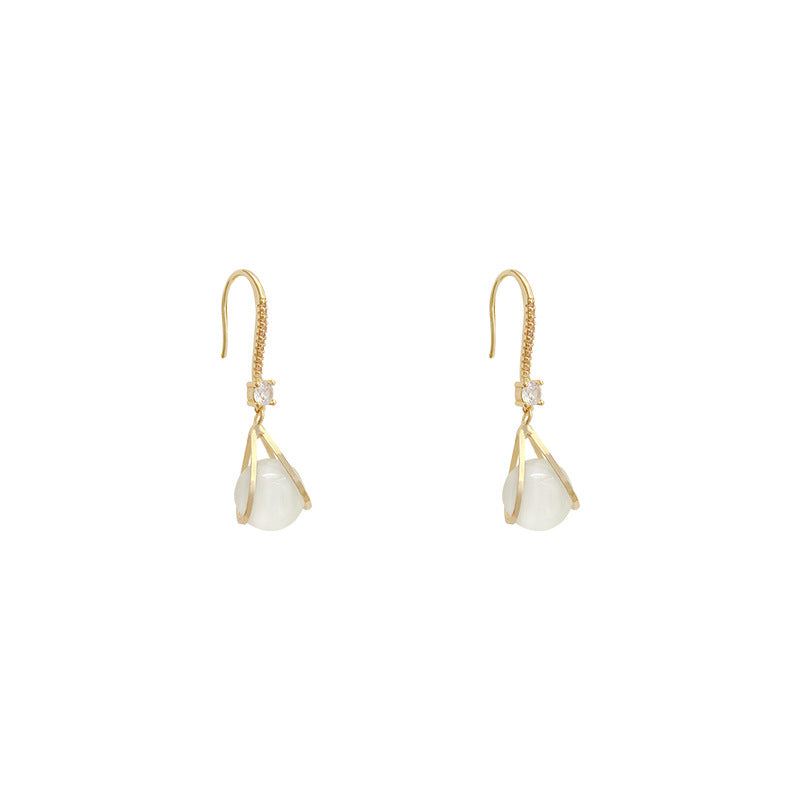 Korean Fashion Sense Opal Earrings Drop Earrings