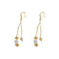 Korea Dongdaemun Retro Geometric Chain Tassel Ear Hooks