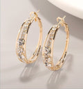 Alloy Rhinestone Inlaid Ladies Earrings