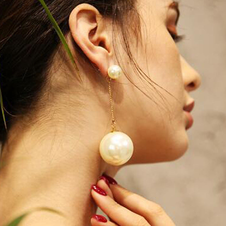 All Match Temperament Size Imitation Pearl Earrings