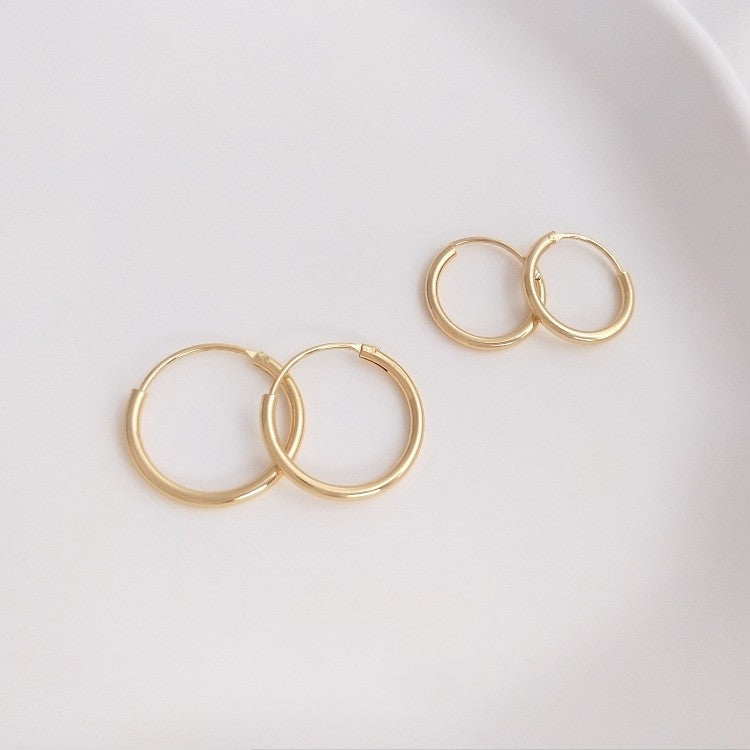 European And American Temperament Earrings Thin Circle Ring Ear Buckle