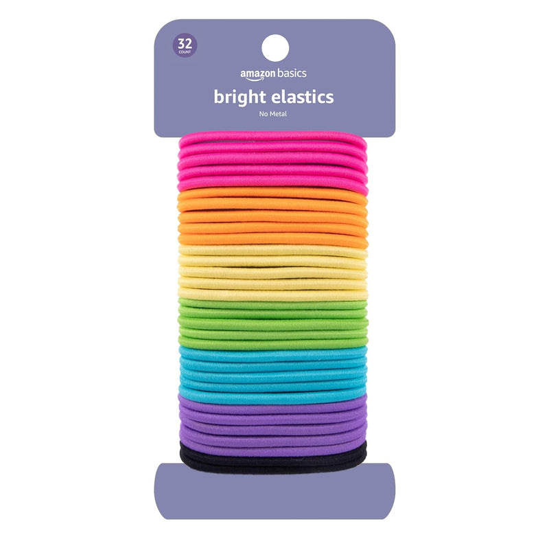 Premium 4mm Bright Elastic Bands - 32 Count