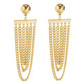 Business Temperament U-Shaped Tassel Chain Earrings Personality Ins Fashion Trend Earrings Women