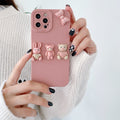 Women's Fashion Three-dimensional Doll Bear Decorative Phone Case Protective Cover