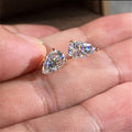 High-end Crystal Earrings Charm Golden Silver Women's Earrings