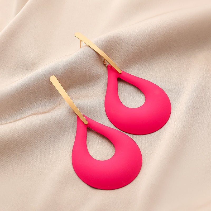 Three-dimensional Fashion Hollow Exaggerated Water Drop Long Earrings Women