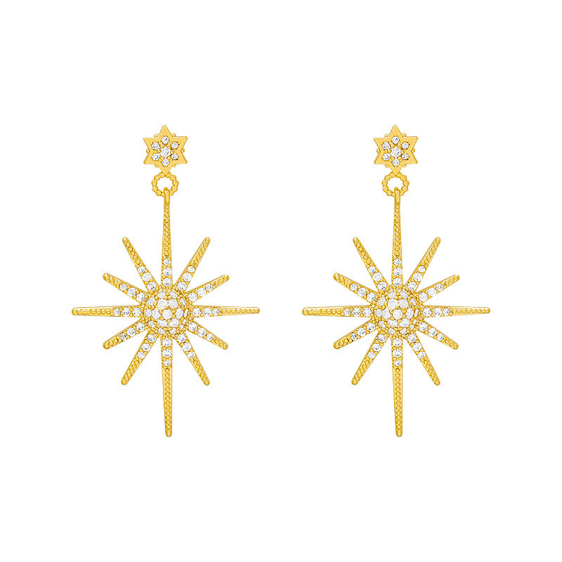 Eight-pointed Star Personality Earrings Femininity