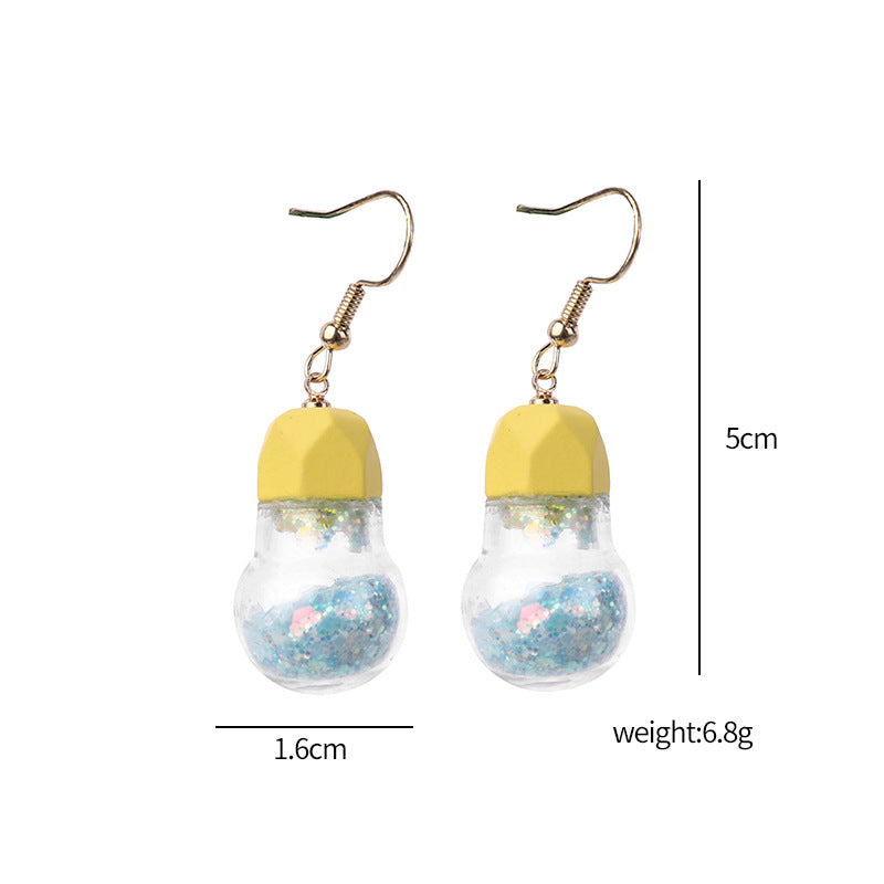 Korean Style Cute Dreamy Personality Glass Ball Bubble Earrings