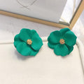 Color Flower Feminine Gentle Pearl Stud Earrings