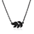 Ladies Leaf Grass Pendant Clavicle Chain