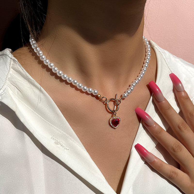 Exquisite Love Crystal Pendant Clavicle Chain