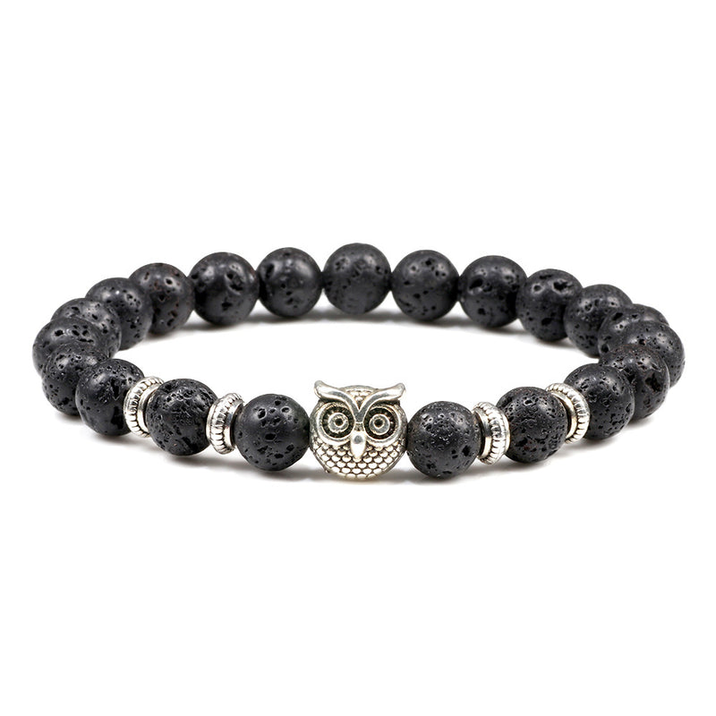 Turquoise Beaded Owl Yoga Bracelet