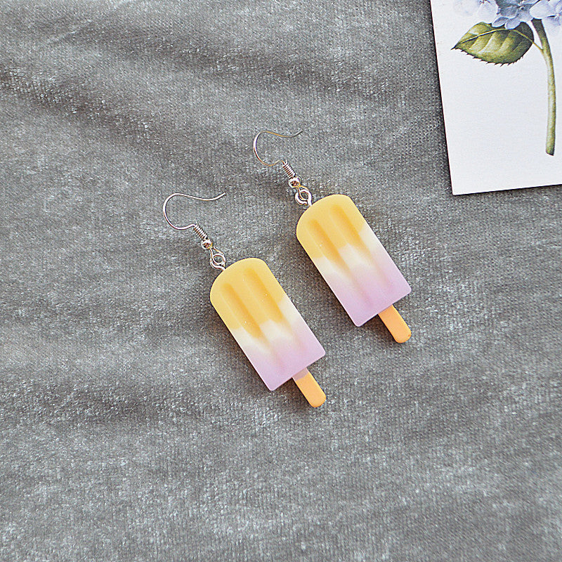 Creative Simulation Ice Popsicle Play Earrings Cool