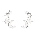 Love Ear Studs Electroplating Star Music Note Simple Geometric Stainless Steel Stud Earrings