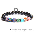 Natural Stone Bead Bracelet Men's Square Emperor Stone Charm Bracelet