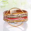 New Popular Multi-color Leather Charm Bracelet Men And Women Same Ornament Can Be Used As Gifts