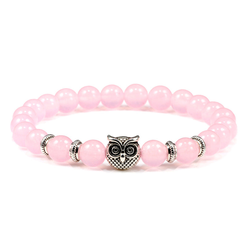 Turquoise Beaded Owl Yoga Bracelet