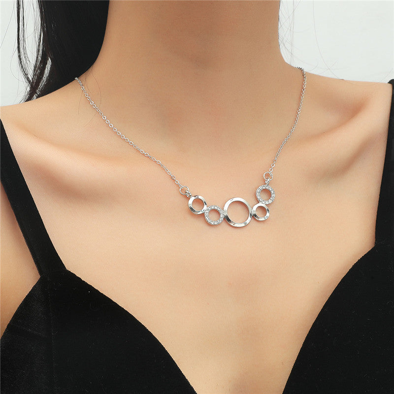 Fashion Alloy Diamond-studded Clavicle Chain Irregular Chain