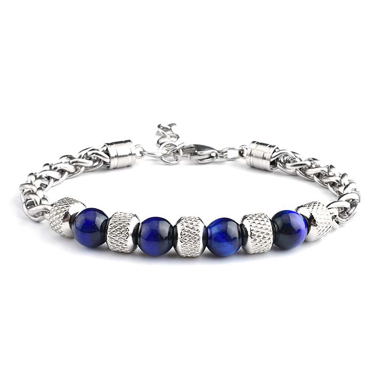 New Tiger Eye Men's Adjustable Beaded Bracelet