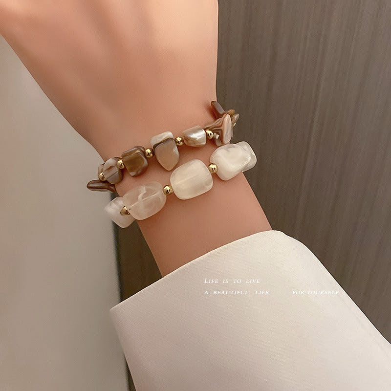 Korean Ins Wind Shell Two-piece Elastic Bracelet