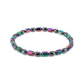 Magnetic Oval Bead Black Magnet Electroplating AB Color Anklet