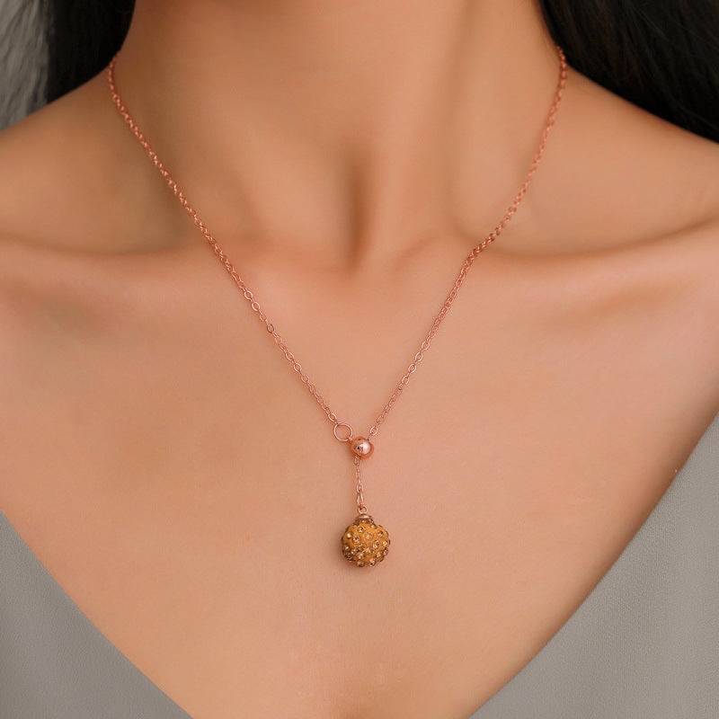 Temperament Crystal Pendant Clavicle Chain