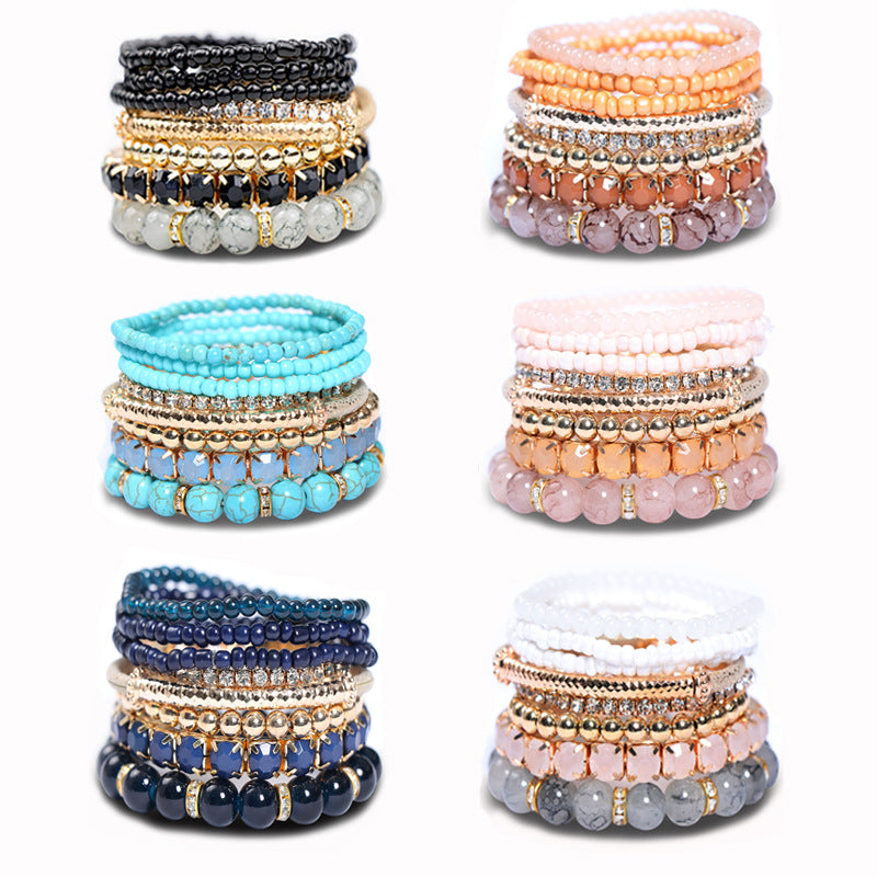 Multi-layer Bohemian Bracelet Micro Glass Bead Bracelet