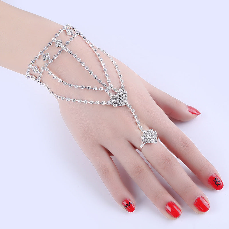 Jewelry Premium Rhinestone Bow Finger Bracelet