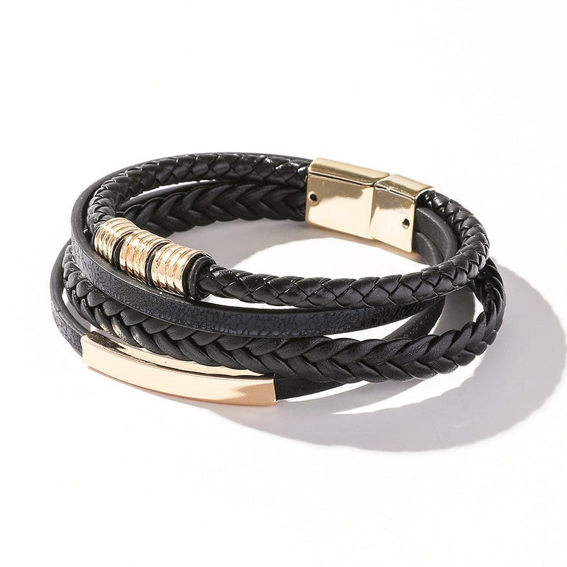 Simple And Fashionable Punk Style Magnetic Multi-layer Bracelet Bracelet