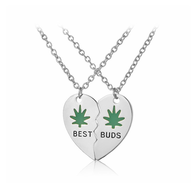 Best BUDS Two Petal Stitching Love Necklace