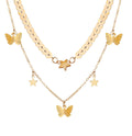 Clavicle Chain Sequined Star Butterfly Necklace Chain Necklace