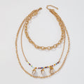 Rice Beads Shell Multi-layered Necklace Cross-border Exaggerated Chain Accessories