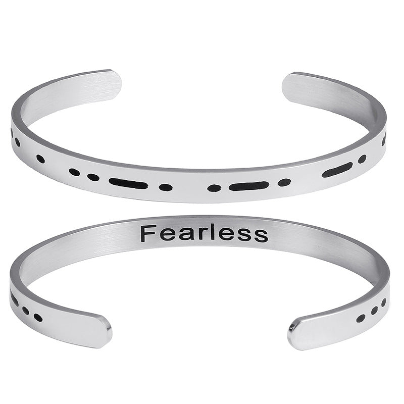 Euramerican Morse Password Letter Bracelet New