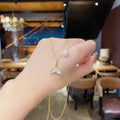 Titanium Steel Fishtail Pearl Necklace For Women Niche Design Light Luxury