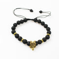 Lava Volcanic Stone Essential Oil Bracelet Leopard Head