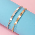 Chain Gold And Silver Multicolor Double Layer Bracelet